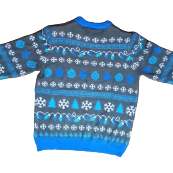 RARE Roody mens XL Ugly Christmas Boardroom Insiders blue gray & sweater - Picture 8 of 8